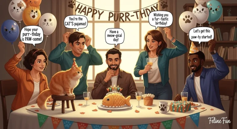 cat birthday puns