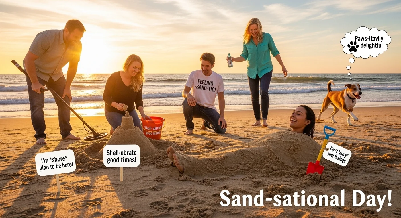 Making Waves with Sand Puns