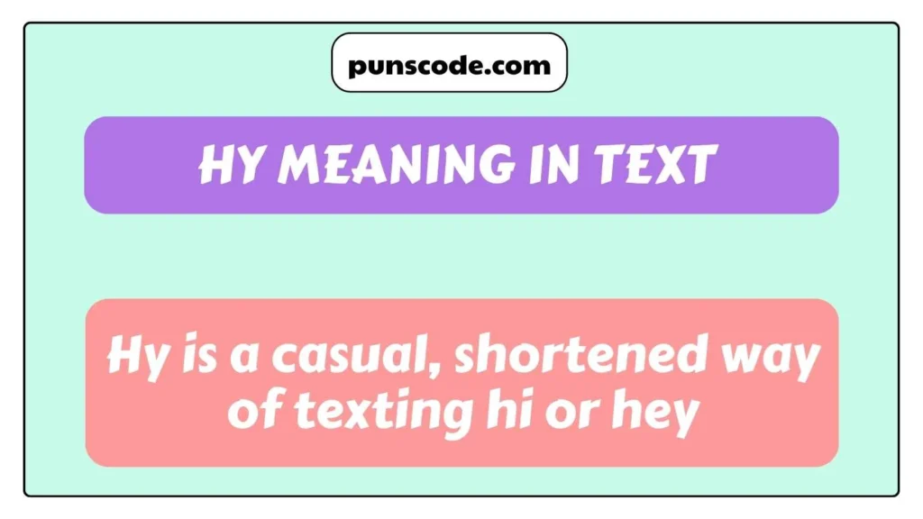 HY Meaning in Text