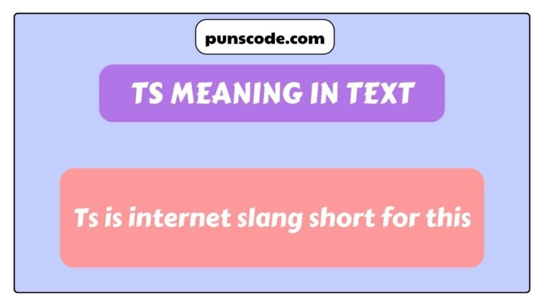 TS Meaning in Text