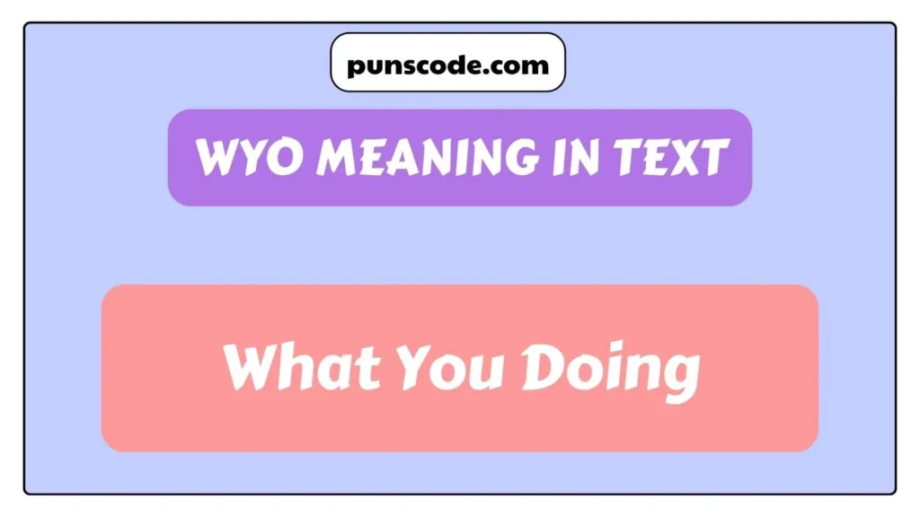 wyo meaning in text